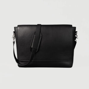 The Ryken / Carismatico Black Leather Messenger Bag