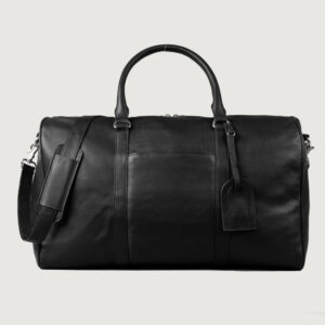 The Ryken Darrio Black Leather Duffle Bag