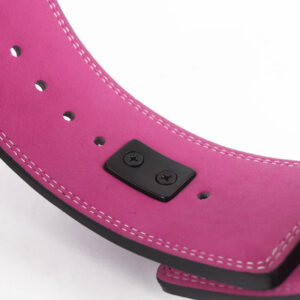 Ryken 10mm Suede Leather Lever Belt-Barbie Pink
