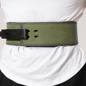 Ryken 10mm Suede Leather Lever Belt-Green