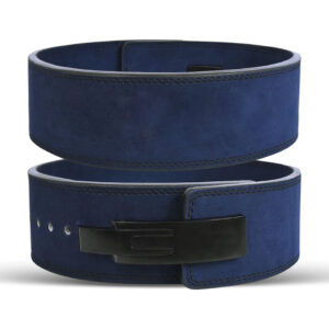 Ryken 10mm Suede Leather Lever Belt-Blue