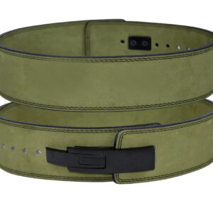 Ryken 10mm Suede Leather Lever Belt-Green