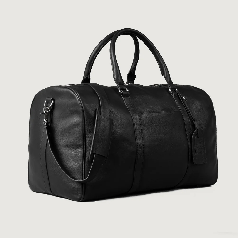 The Ryken Darrio Black Leather Duffle Bag - Image 3