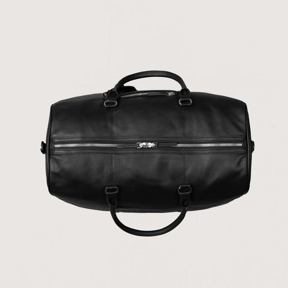 The Ryken Darrio Black Leather Duffle Bag - Image 4