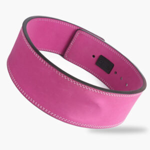 Ryken 10mm Suede Leather Lever Belt-Barbie Pink