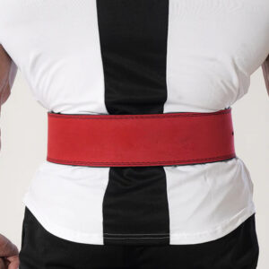 Ryken 10mm Suede Leather Lever Belt-Red