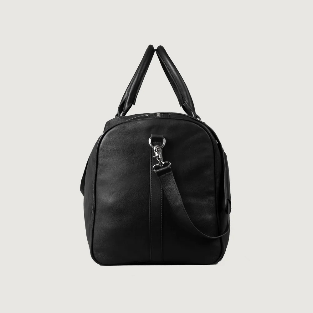 The Ryken Darrio Black Leather Duffle Bag - Image 5